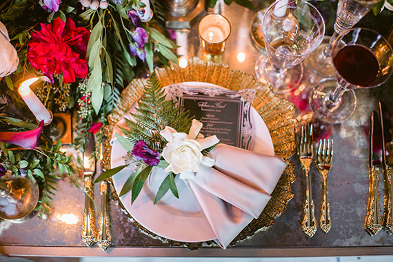 Romantic Luxe Wedding Place Setting Inspiration