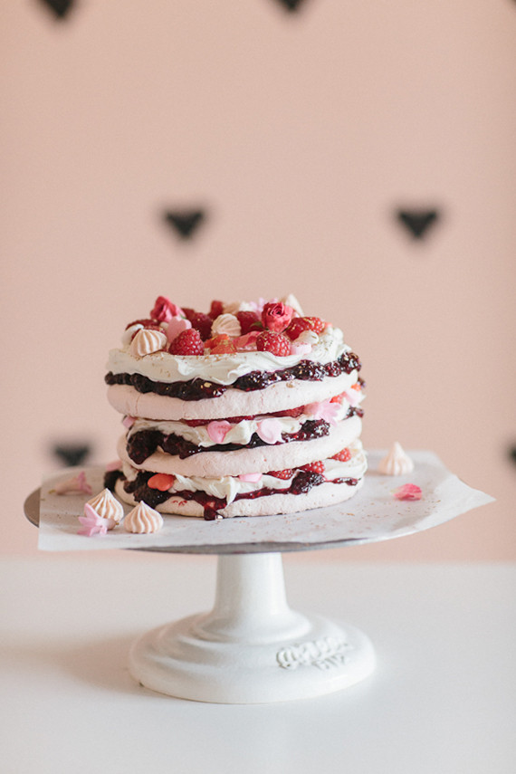 Raspberry Meringue Cake