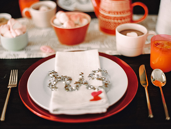 Valentine's Day place setting