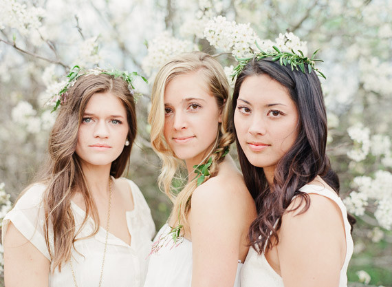 Green vine floral crown