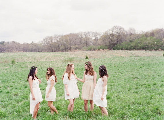 Neutral bridesmaid dresses