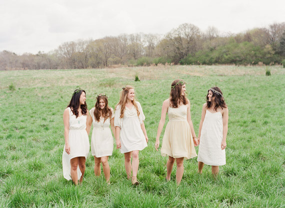 Neutral bridesmaid dresses