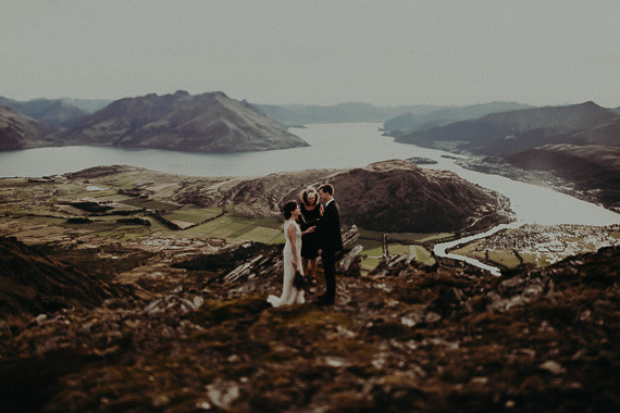 New Zealand mountaintop elopement