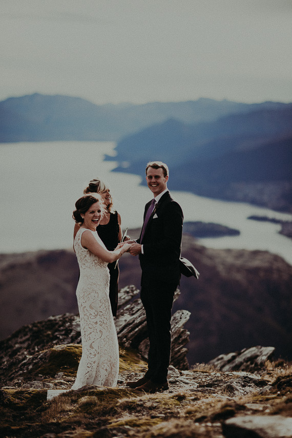New Zealand mountaintop elopement