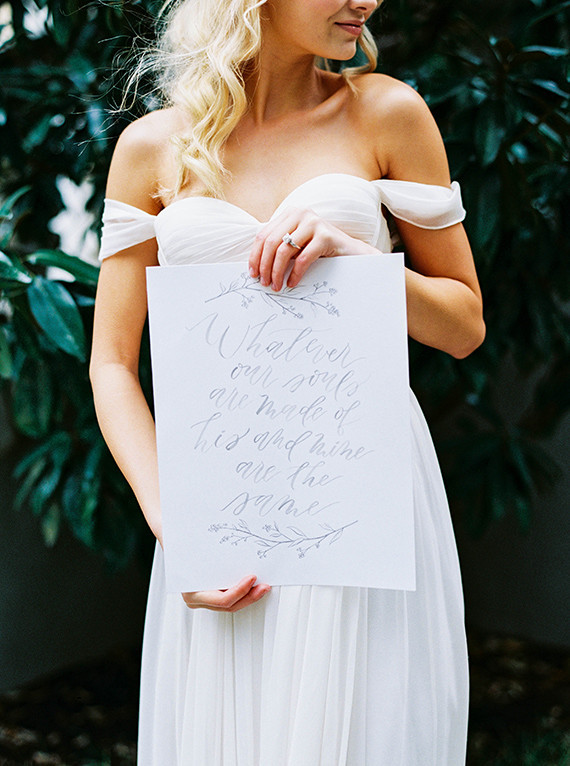 Calligraphed love letter