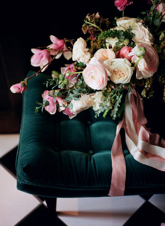 Dramatic floral wedding inspiration Inspiration