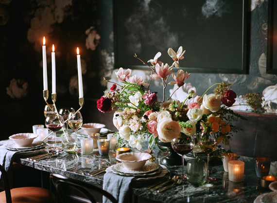 Dramatic floral wedding inspiration