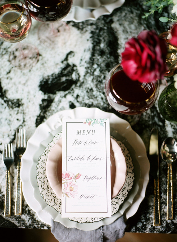 Dramatic floral wedding inspiration Inspiration