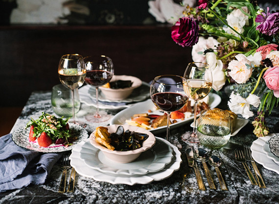 Dramatic floral wedding inspiration Inspiration