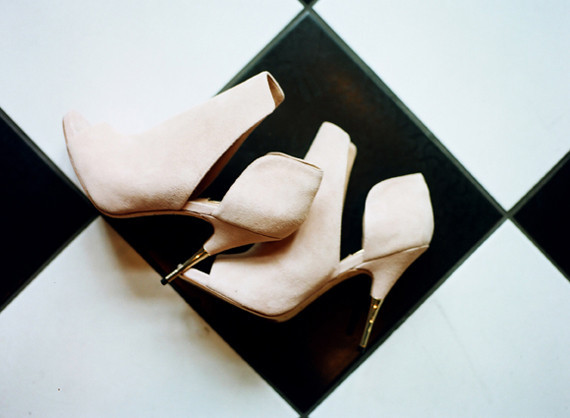 Pink Rachel Zoe bridal shoes