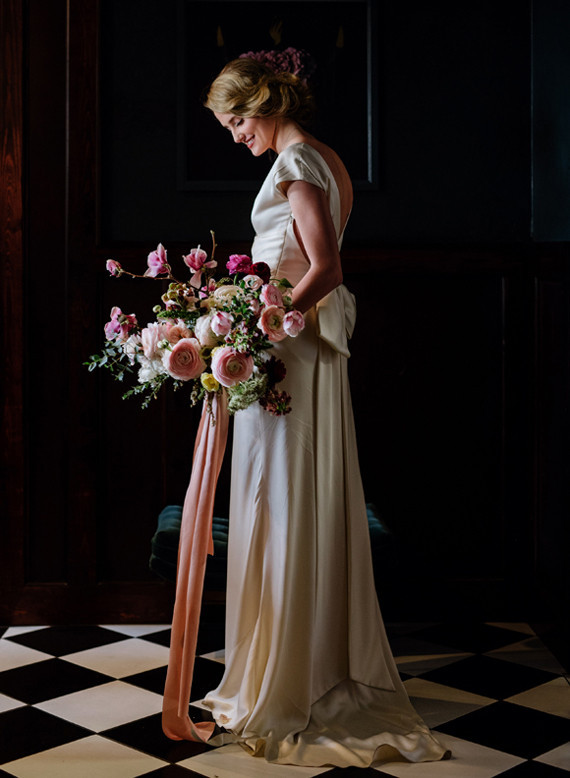 Dramatic floral wedding inspiration Inspiration