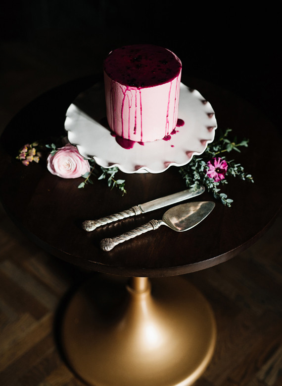 Pink wedding cake