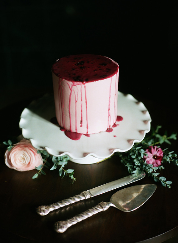 Pink wedding cake