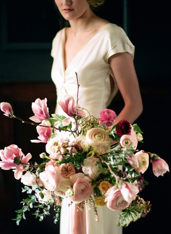 Dramatic floral wedding inspiration Inspiration