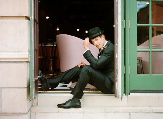 Beckett and Robb grooms suit