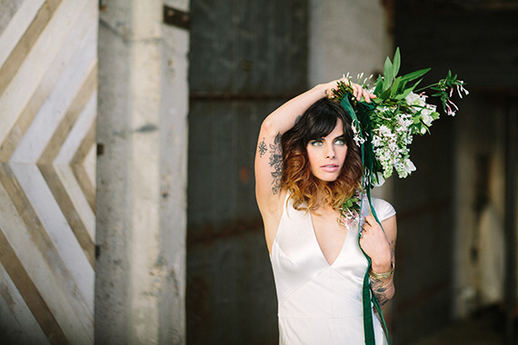 Emerald and gold bridal inspiration
