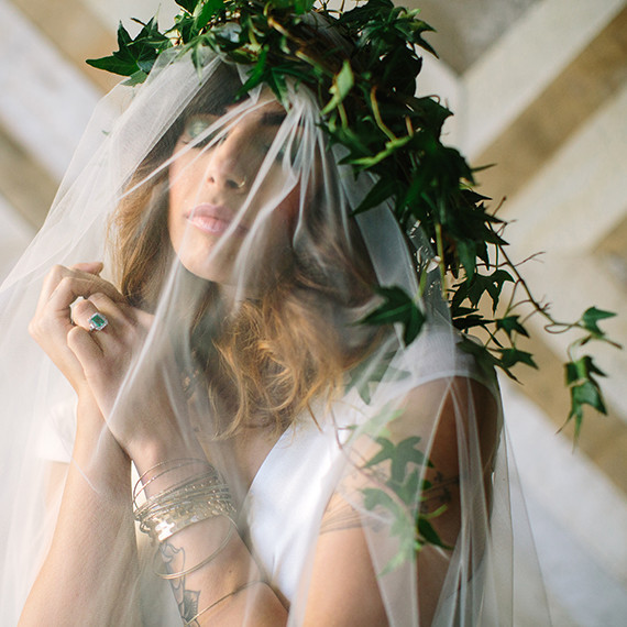 Green ivy floral crown