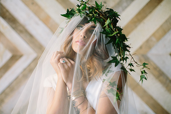 Green ivy floral crown