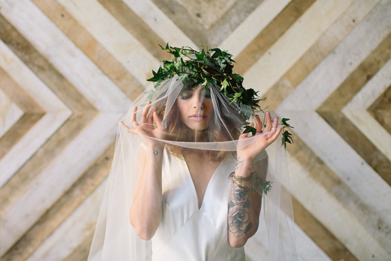 Green ivy floral crown