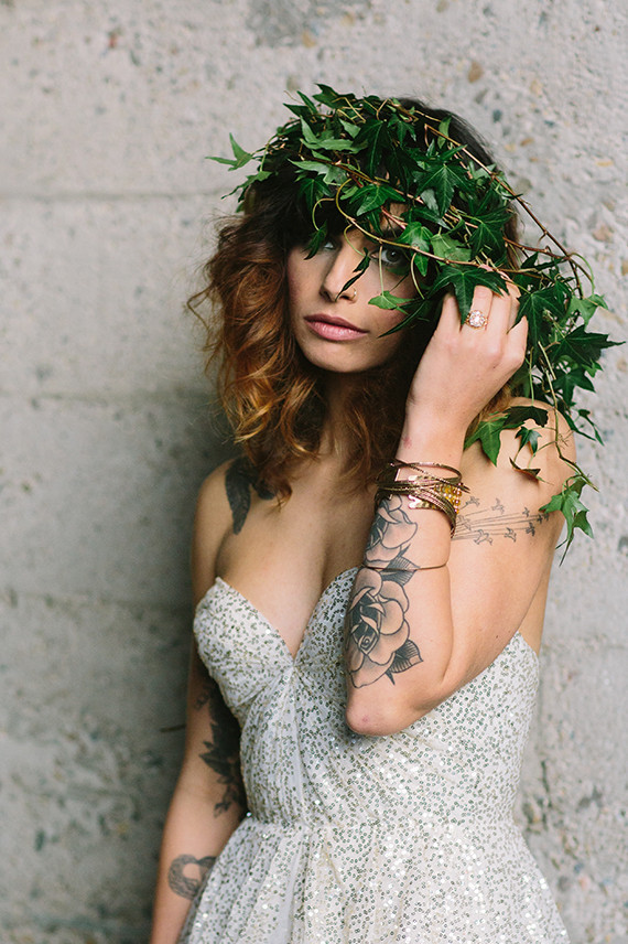 Green ivy floral crown