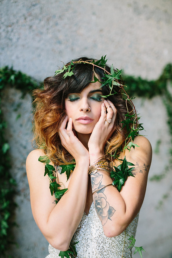 Emerald and gold bridal inspiration