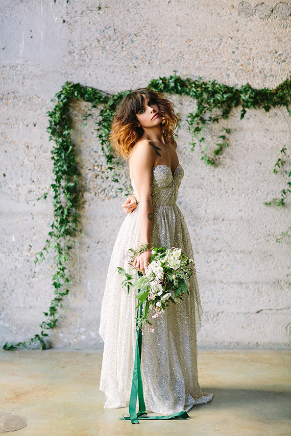 Emerald and gold bridal inspiration