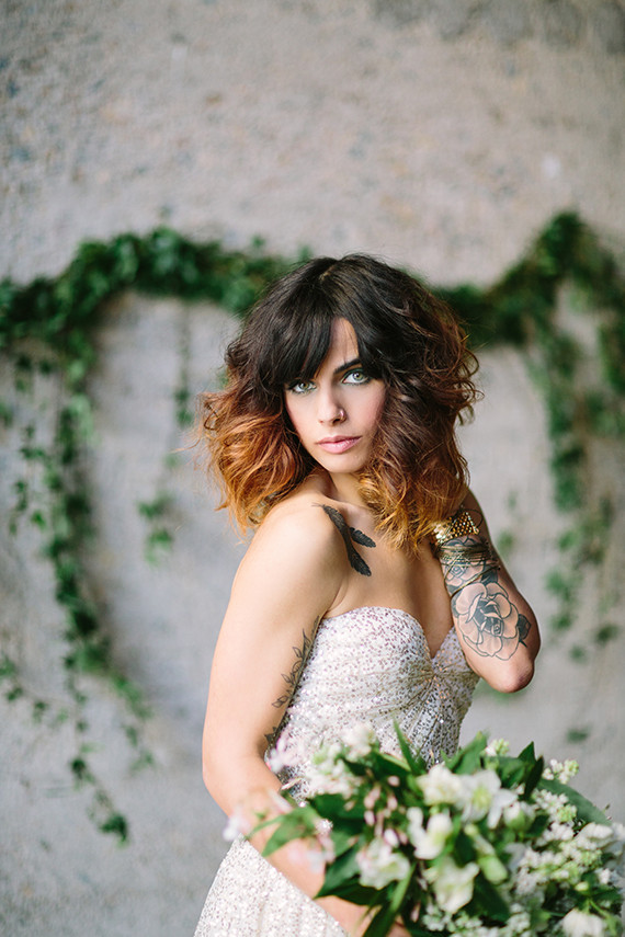 Emerald and gold bridal inspiration