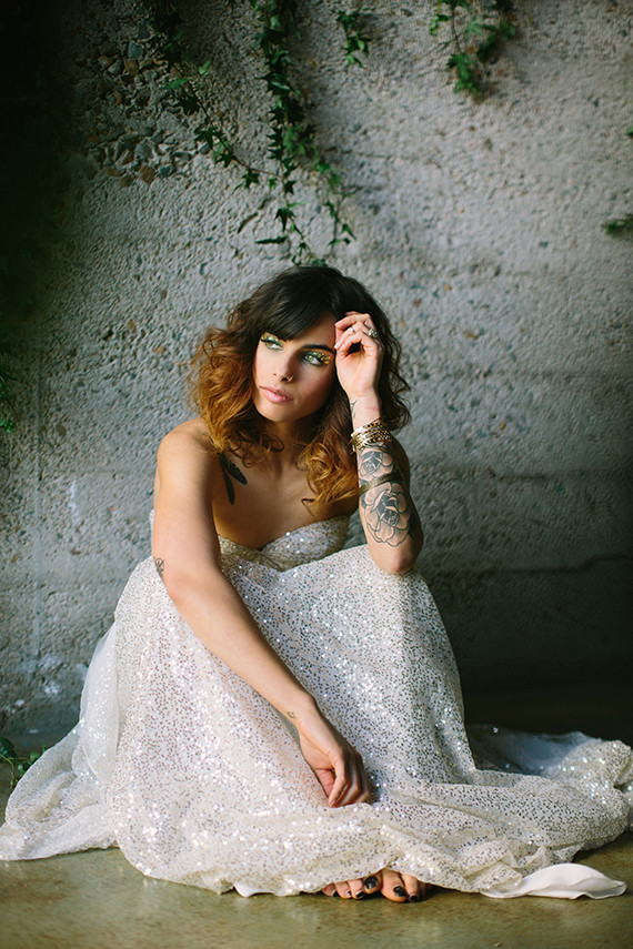 Emerald and gold bridal inspiration