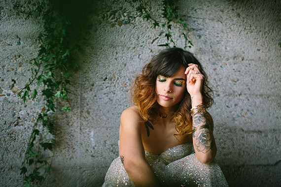 Emerald and gold bridal inspiration