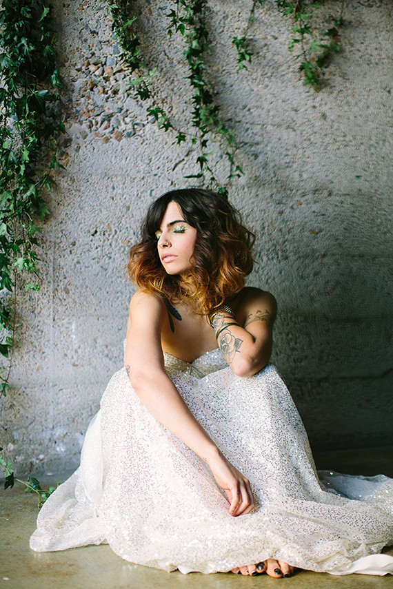 Emerald and gold bridal inspiration