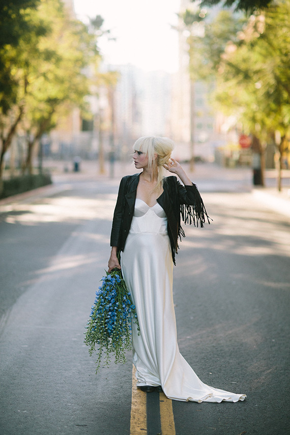 Modern black and blue bridal inspiration
