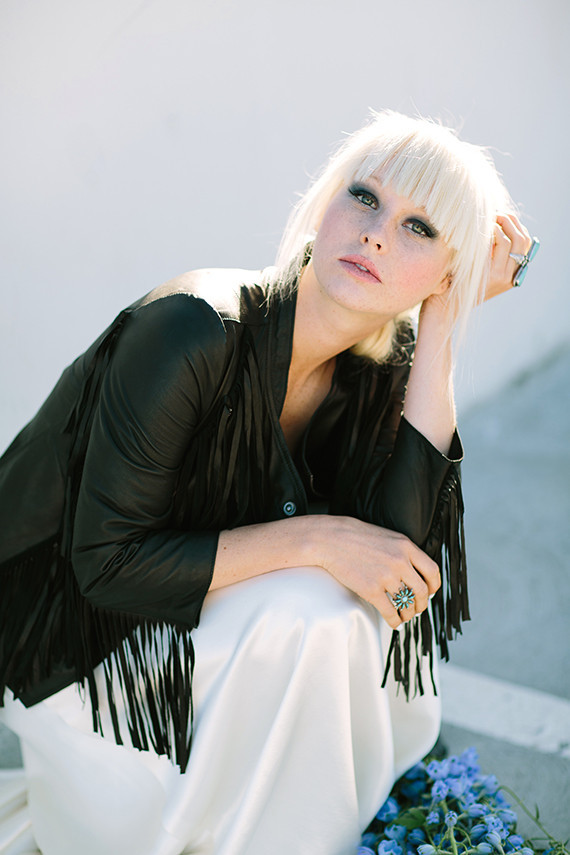 Modern black and blue bridal inspiration