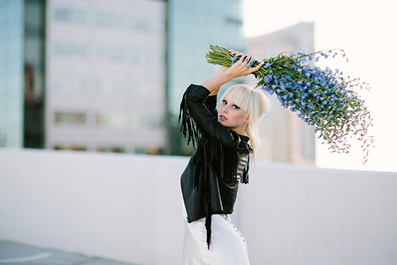 Modern black and blue bridal inspiration