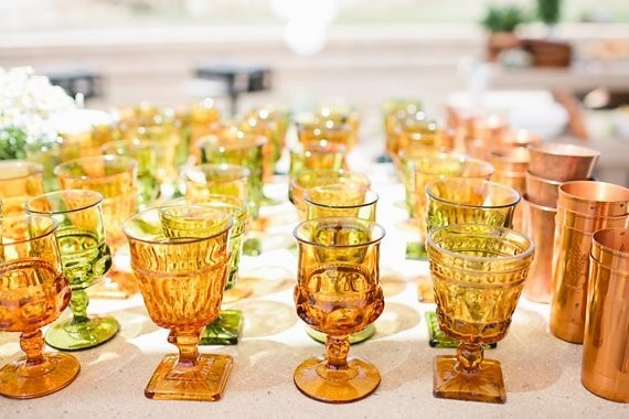 ochre vintage glasses