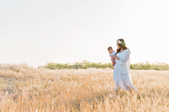 mother son golden hour photos