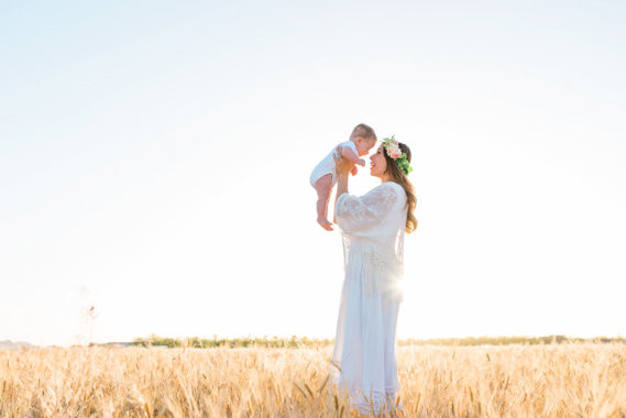 mother son golden hour photos