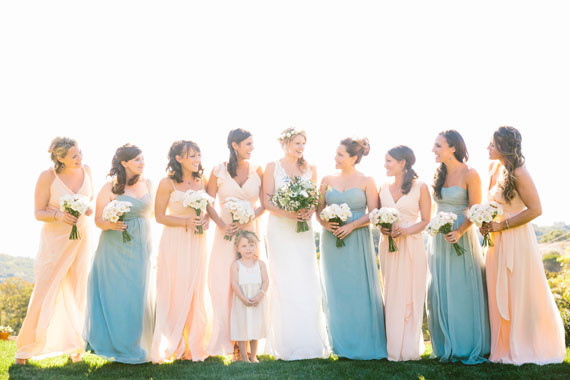 Pastel bridesmaid dresses