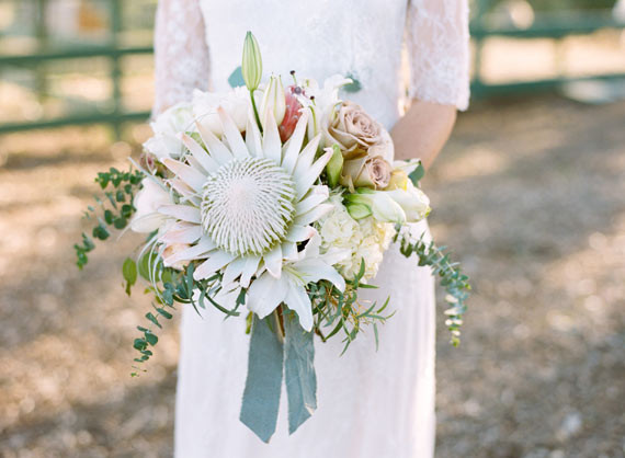 Protea light colored bouquet