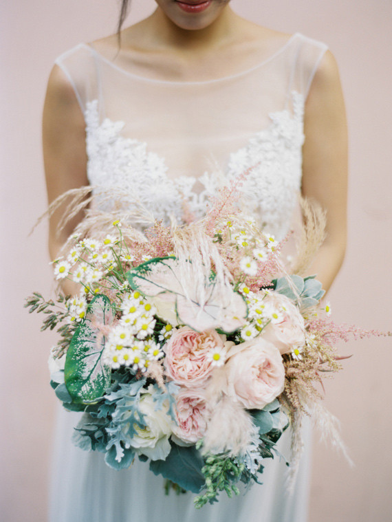 Pastel wedding bouquets