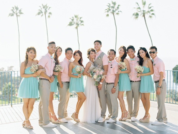Nautical La Jolla wedding party