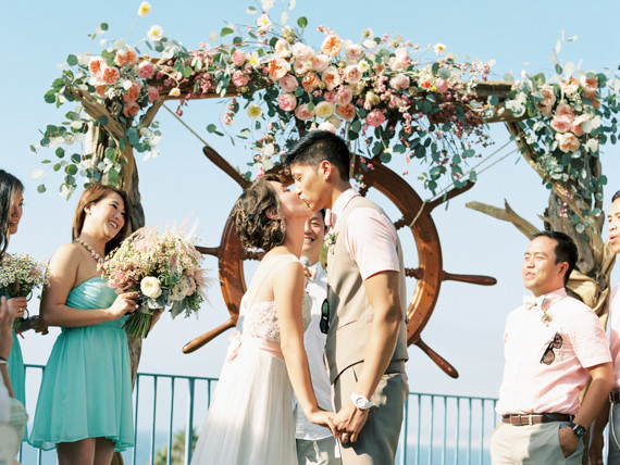 Nautical La Jolla wedding ceremony