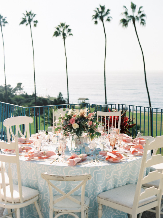 Nautical La Jolla wedding tablescape