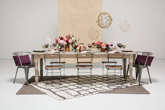 Organic bohemian tablescape