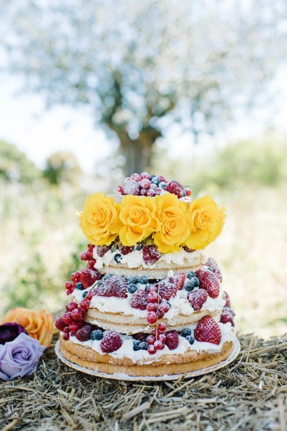 Berry wedding cake