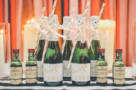 Mini champagne bottles