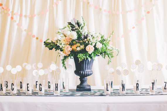 Modern wedding escort cards