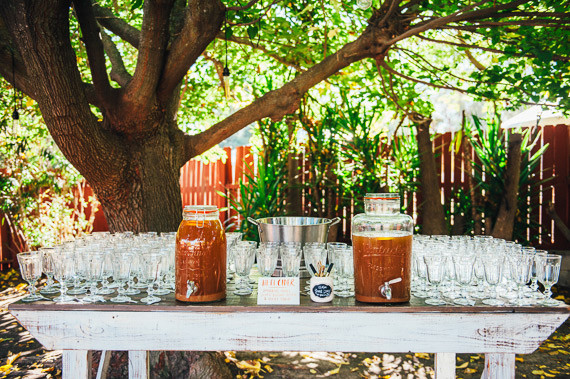 Wedding food and drink station