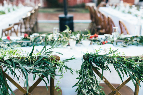 Wedding chair garland