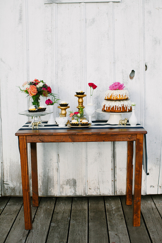 Floral Farm Wedding Dessert Table Inspiration