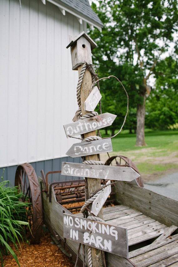 Rustic wooden signage